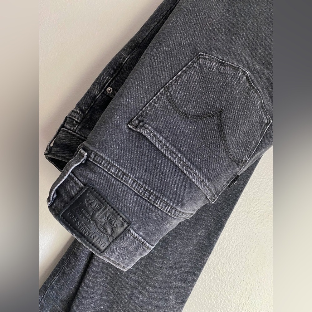 Levi’s 721 High Rise Waisted Skinny Raw Hem Black Classic Cowboy western Size 31 - Picture 3 of 10